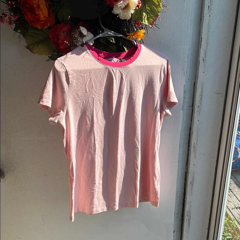 Isaac Mizrahi Pink Short Sleeve Tee